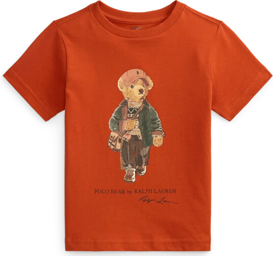 Ralph Lauren Kids Polo Bear Cotton Jersey Tee Orange 6
