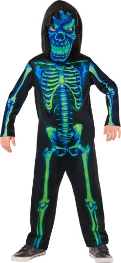 Rubies Kostymer Neon Green Skeleton 3 4 år 98 104 Kostymer Grønn Svart