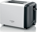 Bosch TAT3P421 Brødrister for 2 skiver med 970 W Hvit/Rustfritt
