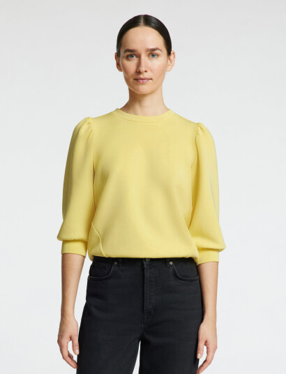 Selected Slftenny 3/4 Sweat Top Noos - Yellow - XS