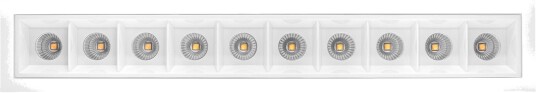 Norlux Cold 10 2000lm 2700K 30° 20W Hvit Innfelt Downlight uten driver