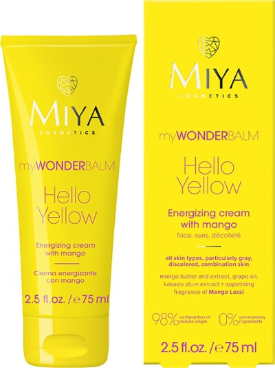 Miya myWONDERBALM Hello Yellow Energizing Cream Mango 75 ml Miya myWONDERBALM Hello Yellow Energizing Cream Mango 75 ml