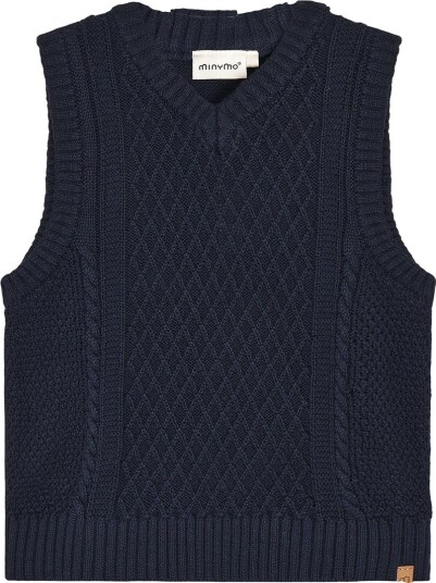 Minymo Vest Strikk Parisernatt Minymo 10 år (140) Vest Marineblå