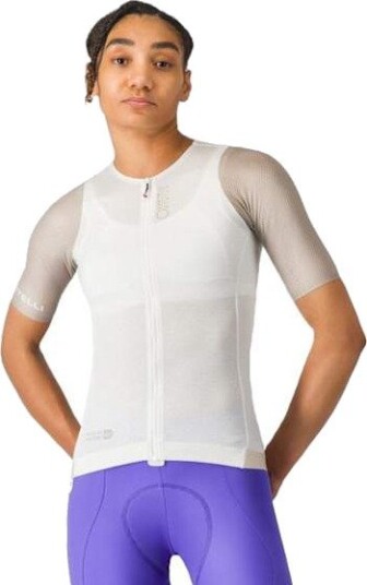 Castelli Corretto W sykkeltrøye korte ermer ivory/clay dame