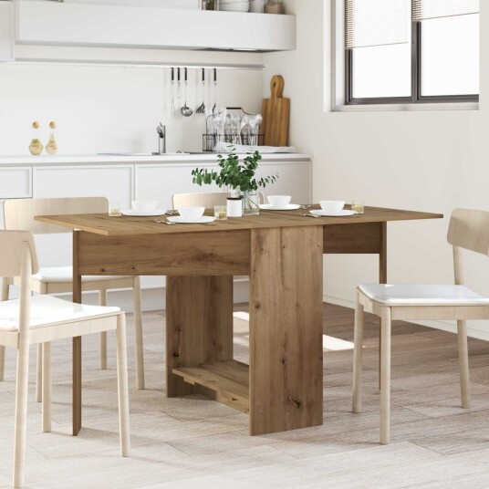 vidaXL Spisebord 138 x 70 x 73,5 cm Konstruert tre Artisan eik