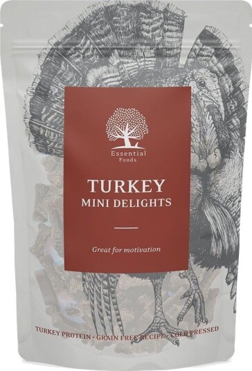 Essential Foods Turkey Mini Delights Hundegodbiter 100 G