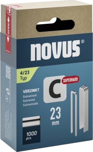 Novus Novus Tools 042 0803 Smalrygg Stifter Type 4 1000 Stk Mål L X B: 23 Mm X 6,1 Mm Novus Novus Tools 042 0803 Smalrygg Stifter Type 4 1000 Stk Mål L X B: 23 Mm X 6,1 Mm