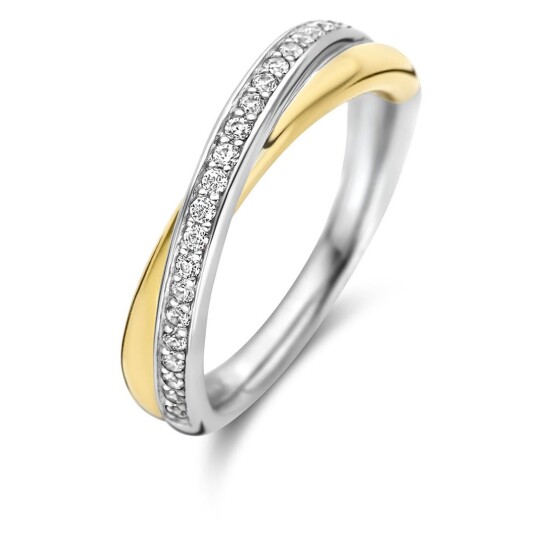 Ti Sento Ring i forgylt 925 sølv med zirkonia Ti Sento Ring i forgylt 925 sølv med zirkonia