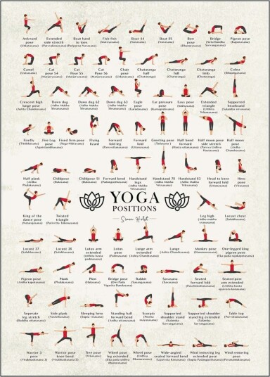 Poster & Frame Yoga - Multi/patterned - 30X40CM