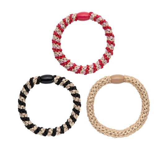 Woven Hair Ties 3 pack Gold