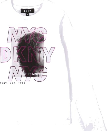 DKNY Genser Junior D3 Hvit m. Trykk DKNY 10 år 140 Genser
