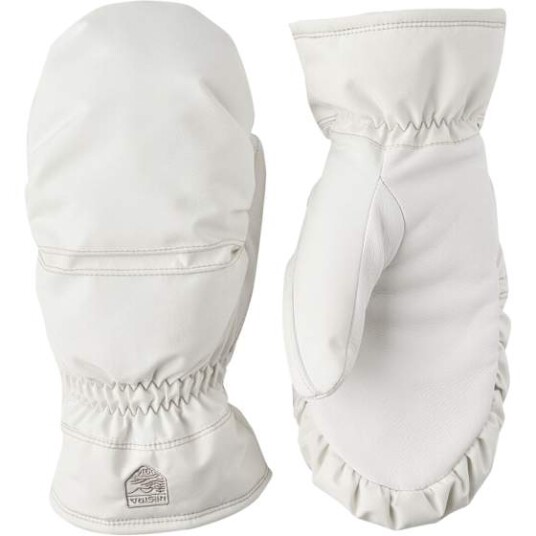 Hestra Primaloft Leather Mitt Dame Ivory 7 Hestra Primaloft Leather Mitt Dame Ivory 7