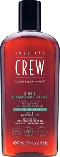 American Crew 3-i-1 Chamomile + Pine 450 Ml Brun