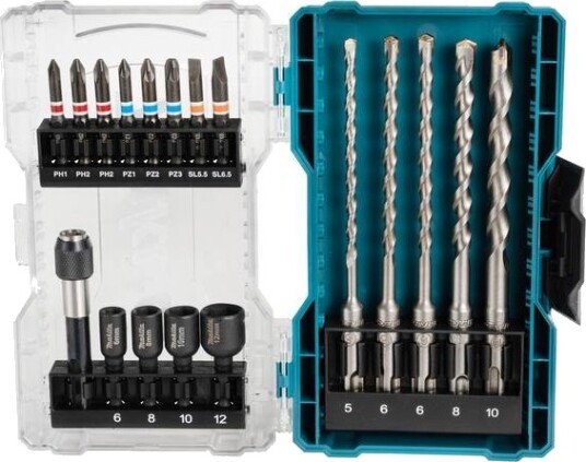 Makita Bor- Og Bitssett 18 Deler Sds-Plus E-07026