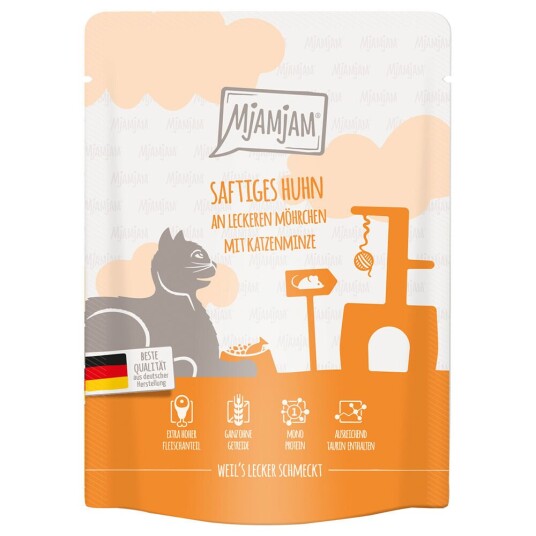 Mjamjam Quetschie 6 X 300 G Saftig Kylling Med Smakfulle Gulrøtter Mjamjam Quetschie 6 X 300 G Saftig Kylling Med Smakfulle Gulrøtter