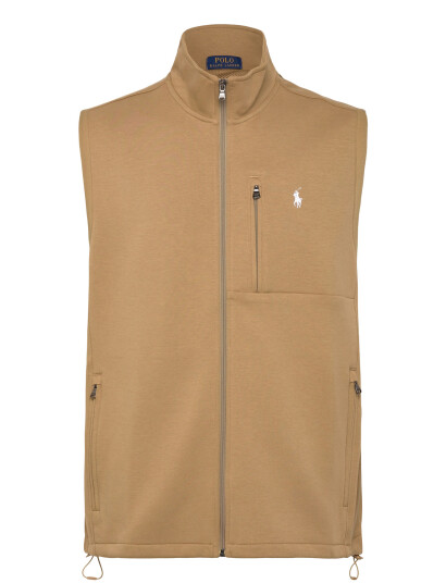 Polo Ralph Lauren Double Knit Mockneck Vest   Brown   XS