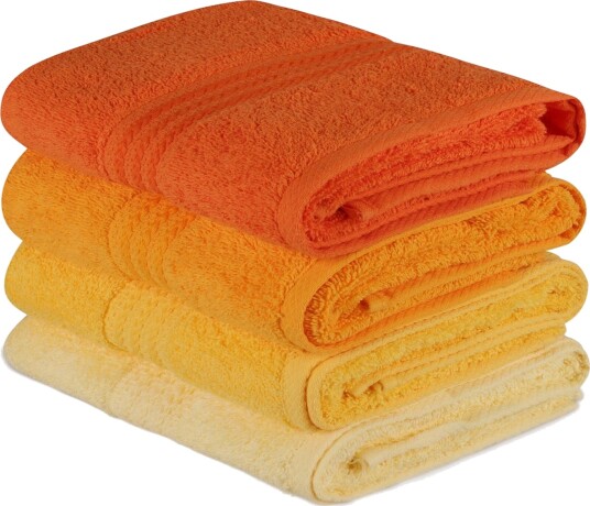 Hobby Håndkle 50x90 cm 4 pk Gul/Oransje