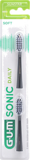 Sunstar GUM Refill Sonic Hvit Børstehoder Soft 2 Stk
