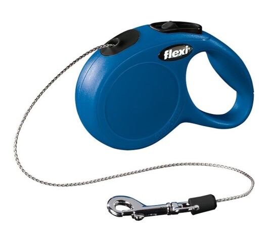 Flexi New Classic XS Hundebånd 3m Blå - Rullebånd for Små Hunder