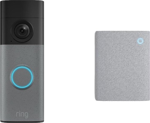 Ring Battery Video Doorbell & Chime Retinal 2K ringeklokkesett grå Ring Battery Video Doorbell & Chime Retinal 2K ringeklokkesett grå