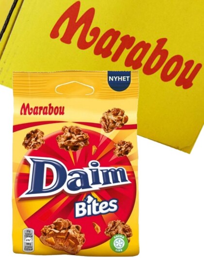8 stk Daim Bites Sjokoladebiter av 145 gram   Hel eske