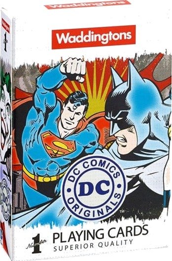 Winning Moves DC Superheroes Retro Spillkort Engelsk