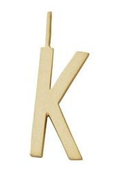 Design Letters Archetype Charm 16 mm Gold A-Z K