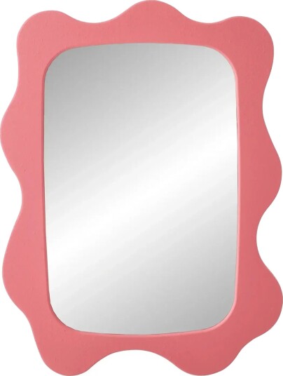 J Line Wall Mirror Waves Mdf Dark Pink Pink ONE SIZE J Line Wall Mirror Waves Mdf Dark Pink Pink ONE SIZE