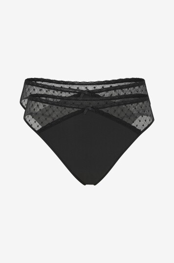 Zizzi   Stringtruse lHira Rw Thong 2 pack   Svart