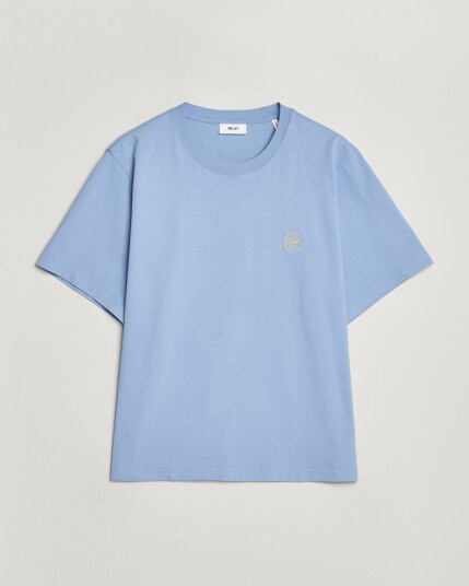 NN07 Jett Embroidered Crew Neck T Shirt Cerulian Blue NN07 Jett Embroidered Crew Neck T Shirt Cerulian Blue