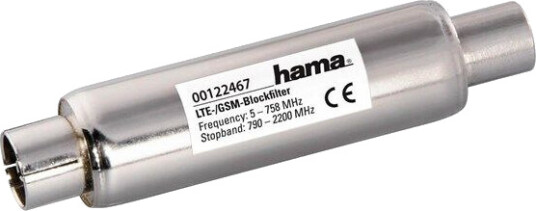 Hama LTE/GSM Blokkeringsfilter med Metallhylse for Reduksjon av Elektromagnetisk Støy