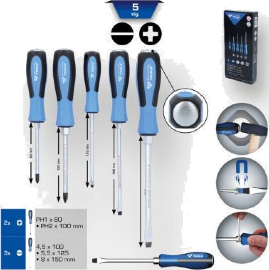 Brilliant Tools Slagskrutrekkersett 5 Deler Håndverktøy BT031020