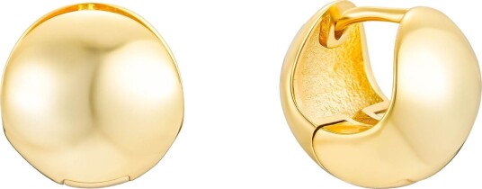 Chunky Ball Huggie Hoops Gold