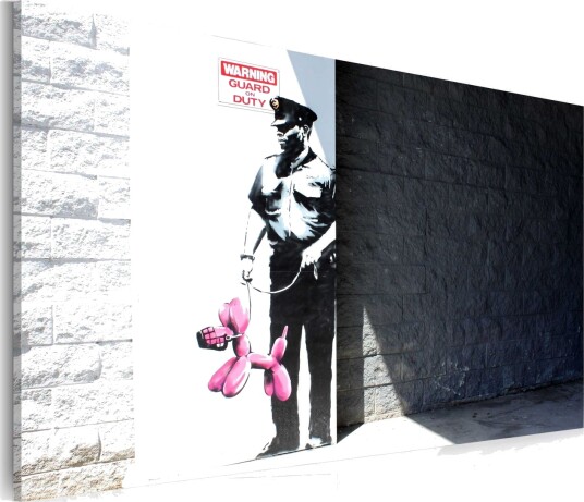 Bilde Police Guard And Pink Balloon Dog Banksy 60x40 Artgeist sp. z o. o.