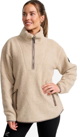 Revolutionrace Dame Overdeler Fleece & midlayers Bigfoot Half zip Pile Fleece Dame Aluminium XL