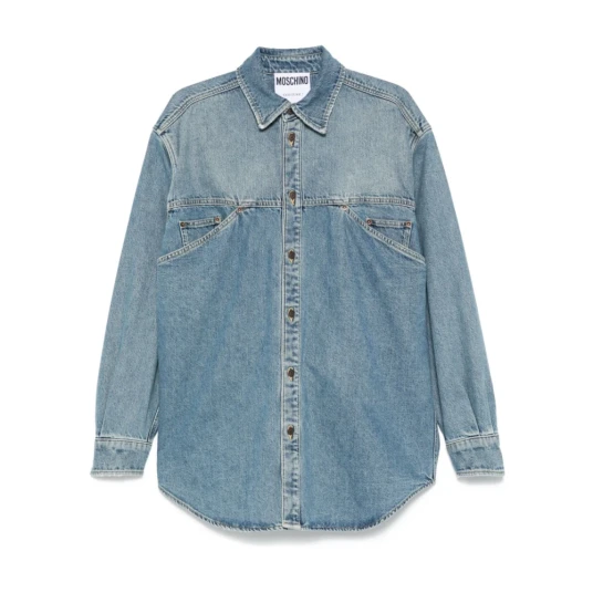 Moschino Herre Skjorter Blå M, Moschino Herre Skjorter Blå M,