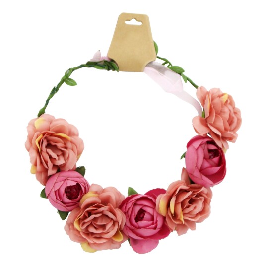 Hedlundgruppen Blomsterkrans med Rosa Roser - One-size