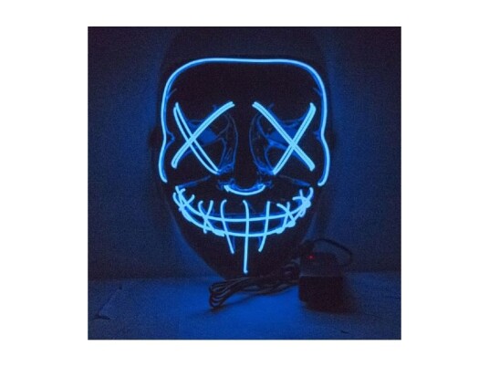 Création De Hanninger Gmbh & Co Kg The Purge Led Maske Med Blåt Lys Création De Hanninger Gmbh & Co Kg The Purge Led Maske Med Blåt Lys