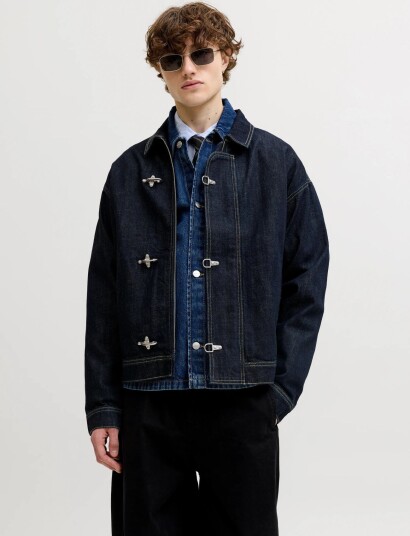 Jack & Jones Jjifireman Clasp Jacket Akm 387 Ln St Navy M