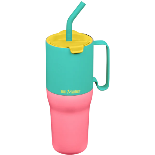 Klean Kanteen Rise Tumbler 770ml w/Straw & Flip Lid Turquoise Kaleidoscope 