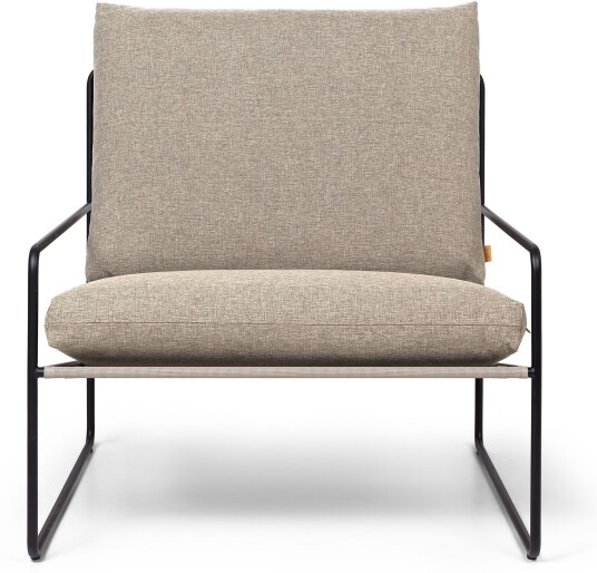 Ferm Living Desert 1 Seater Black / Dark Sand Utendørs Lenestoler Metall/tekstilmateriale/skum Ferm Living Desert 1 Seater Black / Dark Sand Utendørs Lenestoler Metall/tekstilmateriale/skum