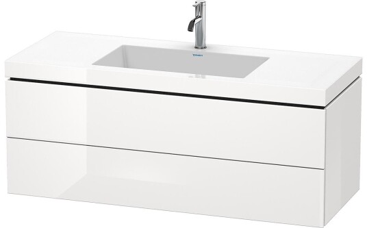Duravit L-Cube Servantskap m/2 skuffer 1200x500x480 mm Hvit Høyglans