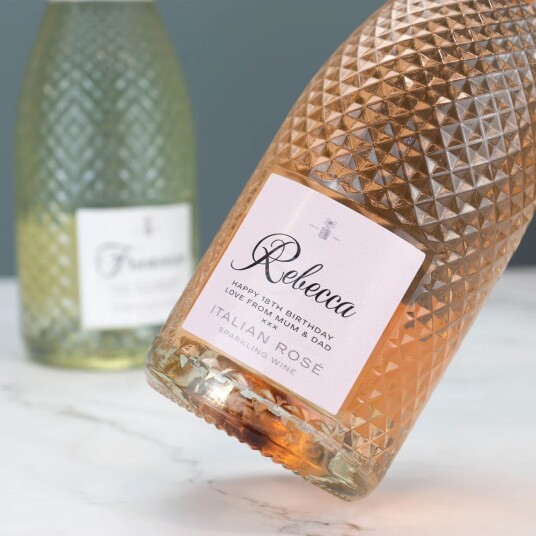 Klistremerke Personlig Prosecco Champagne vinetikett