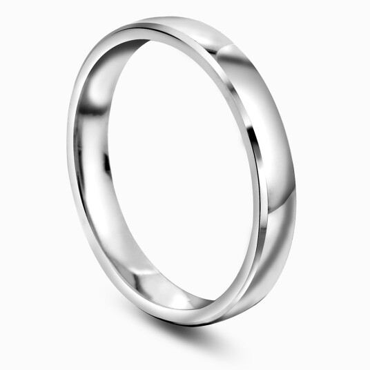 Giftering i 585 hvitt gull | 3 mm bredde Giftering i 585 hvitt gull | 3 mm bredde