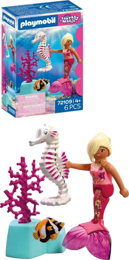 Playmobil Havfrue med Sjøhest og Fisk - Figurer for Fantasi og Eventyr