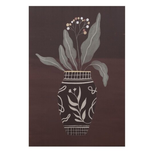 Bigbuy Home Læret 80 X 3,8 X 120 Cm Vase Kukat