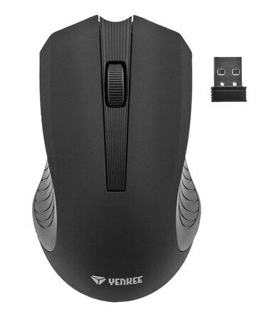 Yenkee Monaco - mouse - 2.4 GHz - Mus - Optisk - 3 knapper - Svart