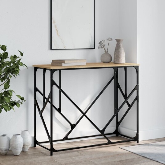 Konsollbord sonoma eik 100x40x80 cm konstruert tre 8720845420673