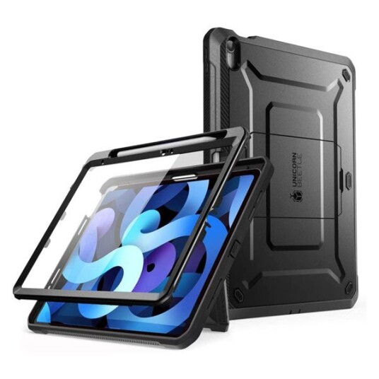Supcase Unicorn Beetle Pro Svart Deksel for iPad 10.9" (2022) med Skjermfilm