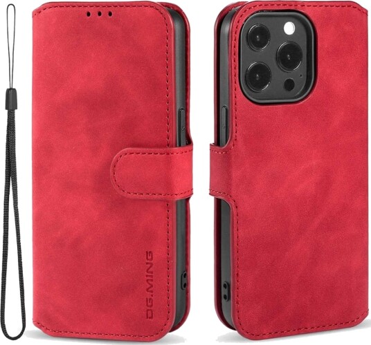 DG Ming Retro Wallet (iPhone 14 Pro Max) Rød